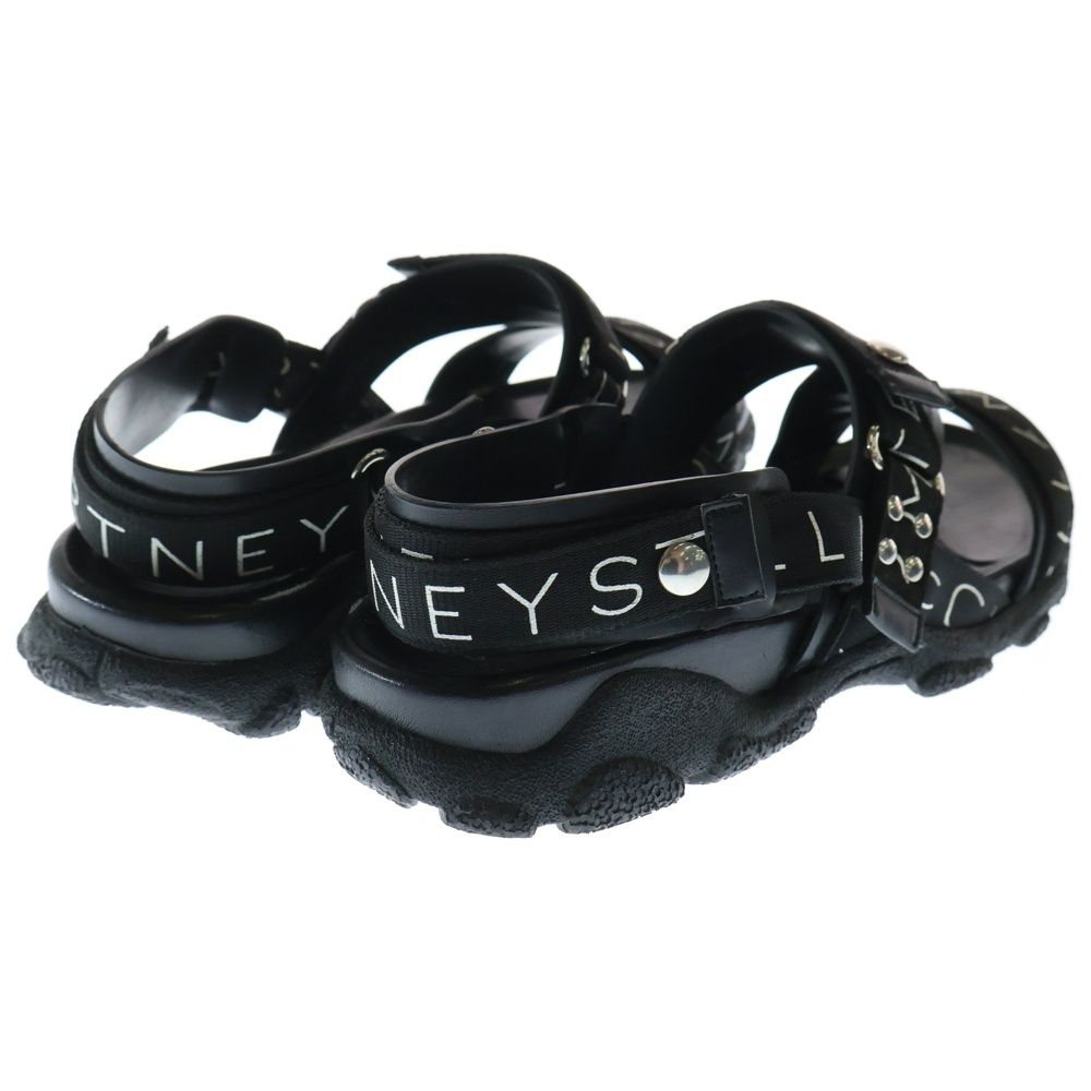 STELLA McCARTNEY ステラマッカートニー 19 SS ロゴテープ スポーツサンダル ブラック 507838