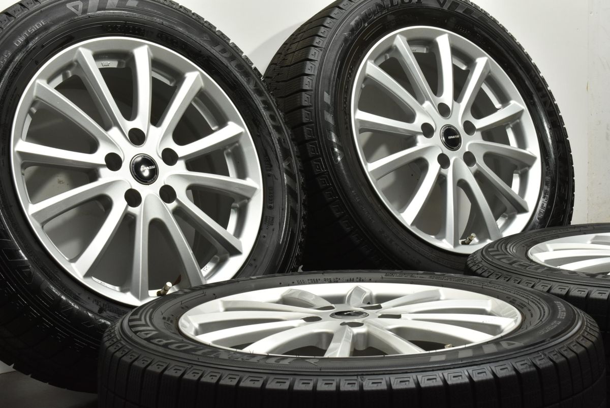 バリ溝 ORASIZ 17in 7J 38 PCD114.3 ダンロップ ウィンターマックス03 215 60R17 アルファード カローラクロス CX-30 MX-30