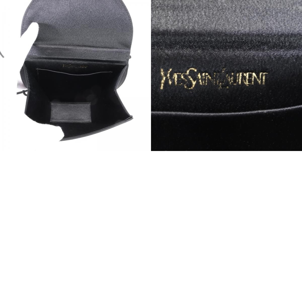 美品 イヴ サンローラン YSL サテン リボン ショルダーバッグ 斜め掛け  