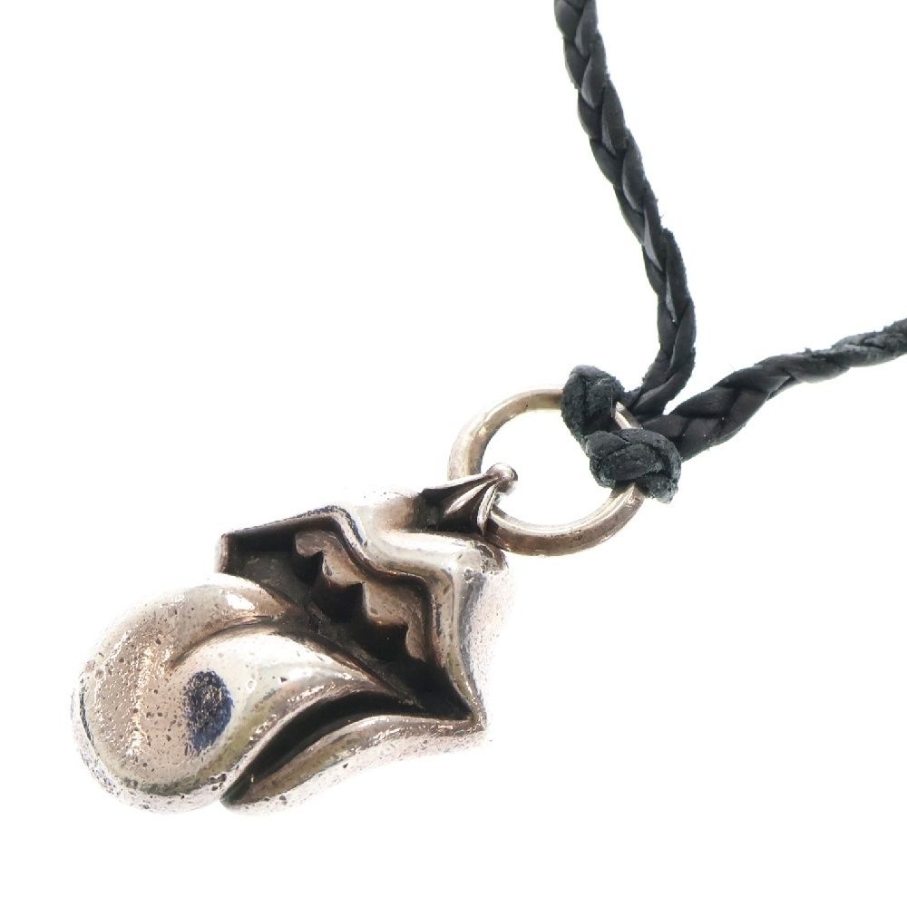 CHROME HEARTS クロムハーツ LIPSTONGUE PENDANT リップアンドタン ペンダントトップ スクロールチップ レザーブレイドチェーン シルバー