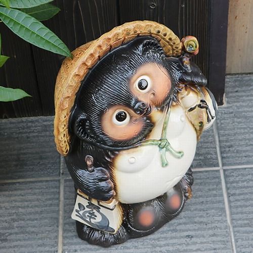 信楽焼 たぬき 置物 高さ41.5cm 陶器 13号福たぬき ta-0279