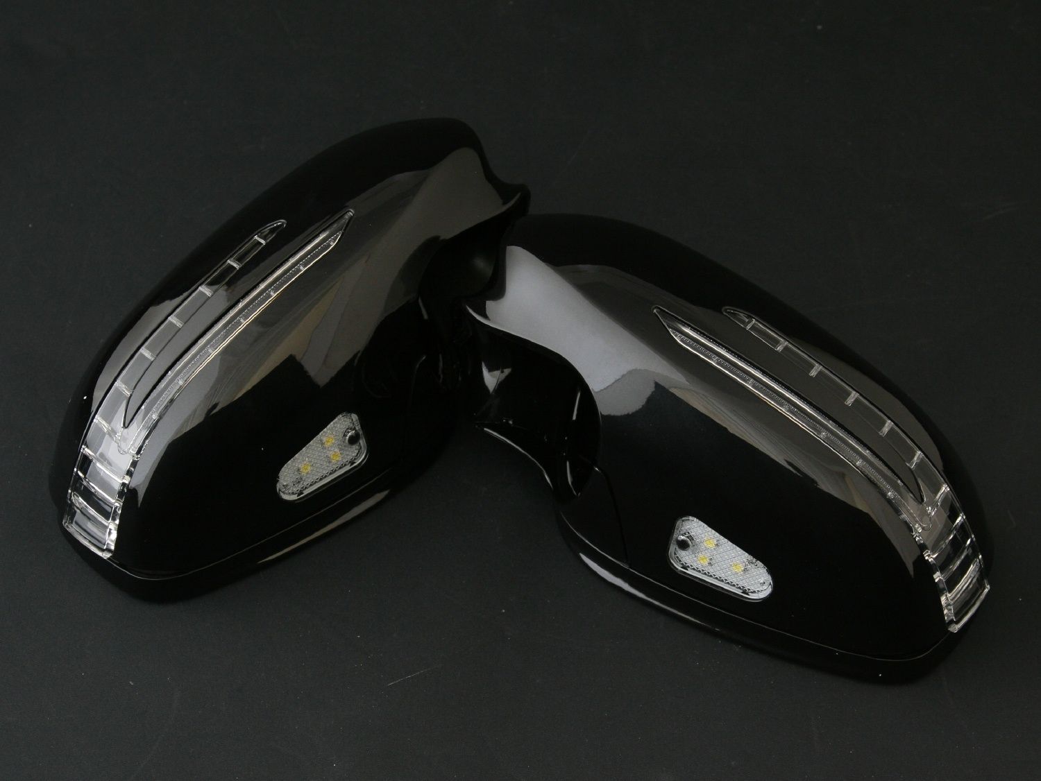 ベンツ Sクラス W221 前期 アロースタイル ミラーカバー 197オブシディアンブラック 商品番号2406