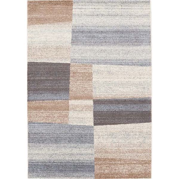 防炎 ラグマット/絨毯 【約160×230cm ブルー】 ホットカーペット対応 