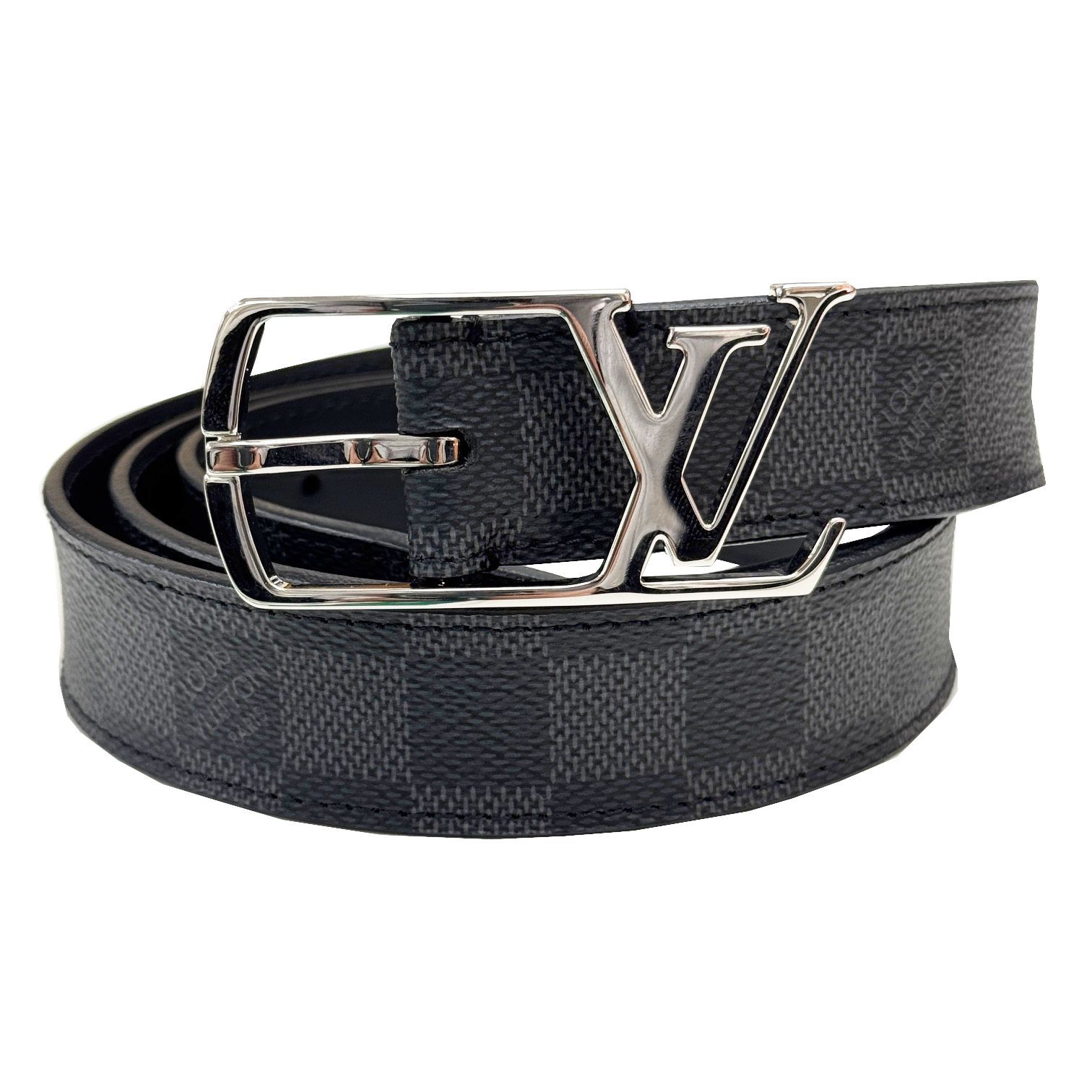 ルイヴィトンM6057 サンチュールネオグラム ダミエグラフィットベルトメンズ 中古】LOUIS VUITTON ルイ ヴィトン サンチュールネオグラム ベルト