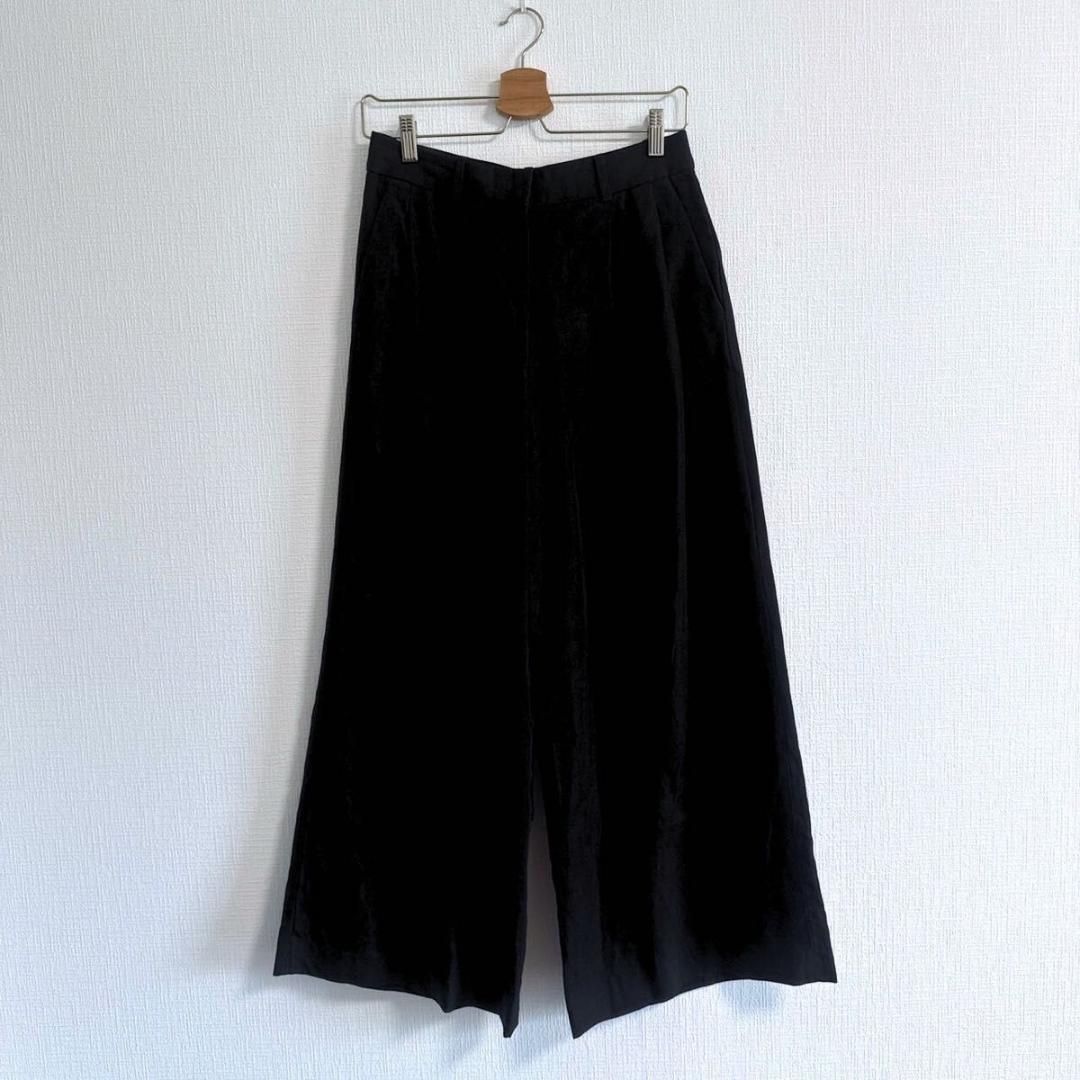 美品 IENA リネンコットンヘリンボン サスペンダーパンツ38