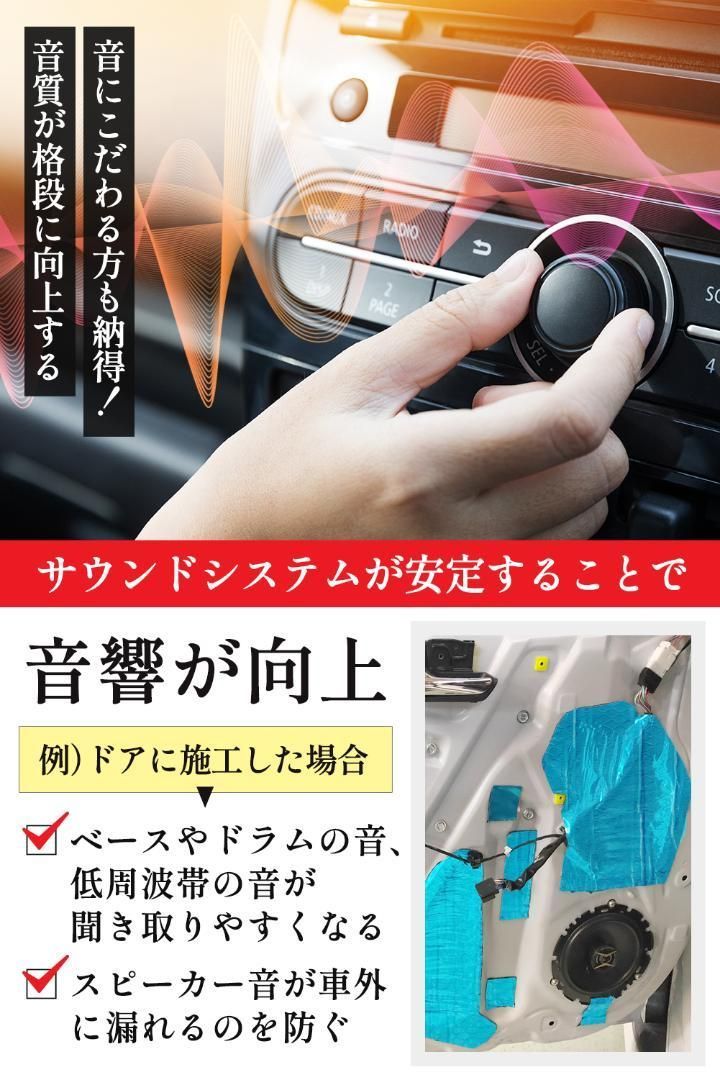 デッドニング制振シート【国際認証品】施工キット付属 たっぷり デッドニング制振シート【国際認証品】施工キット付属 たっぷり