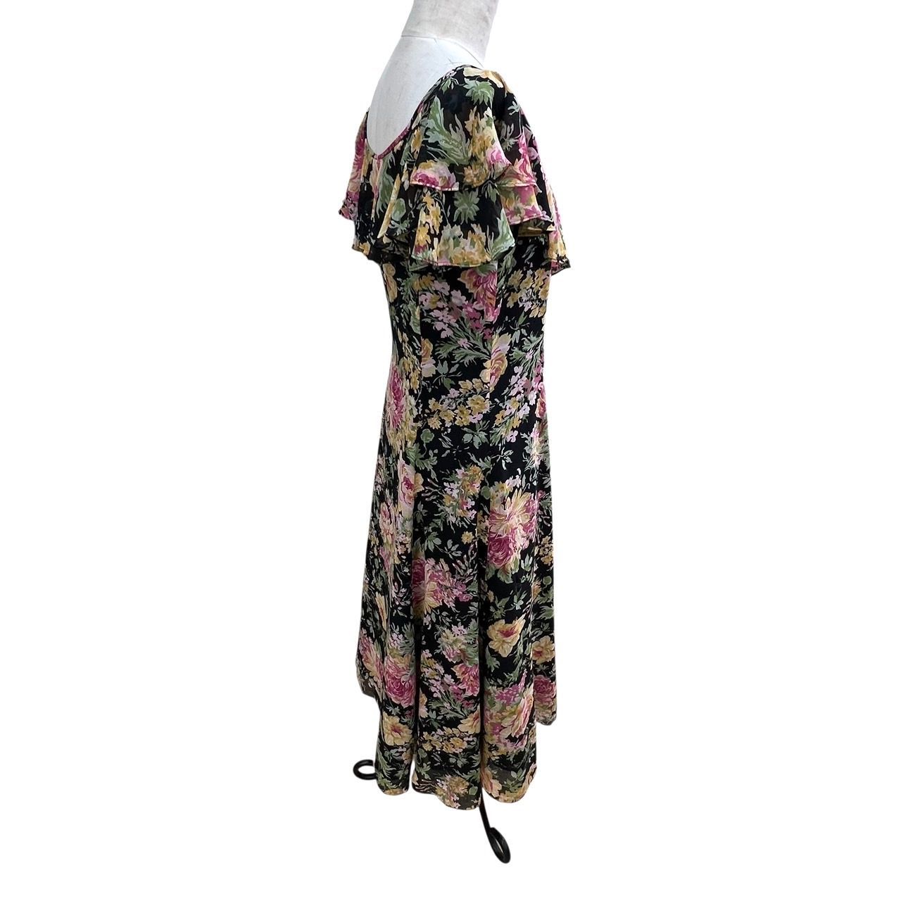 【美品】LAURAASHLEY ロングワンピース リバティ LAURA ASHLEY｜【2WAY/刺繍入り/コットン100%】ラップワンピース