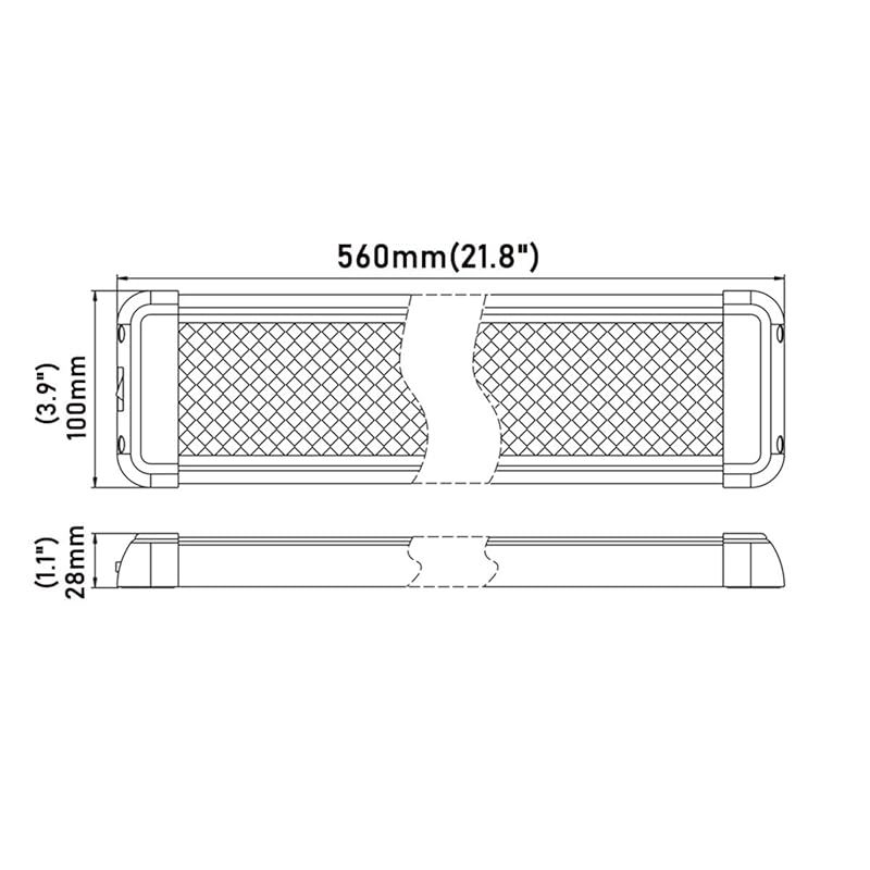 キャンピングカー ルームラン プ 爆光 直径560mm 24W ハイエース 軽バン スズキエブリィ 貨物車 トラック 軽トラ 荷台 船 キャビンに 12V 24V兼用 1本 0
