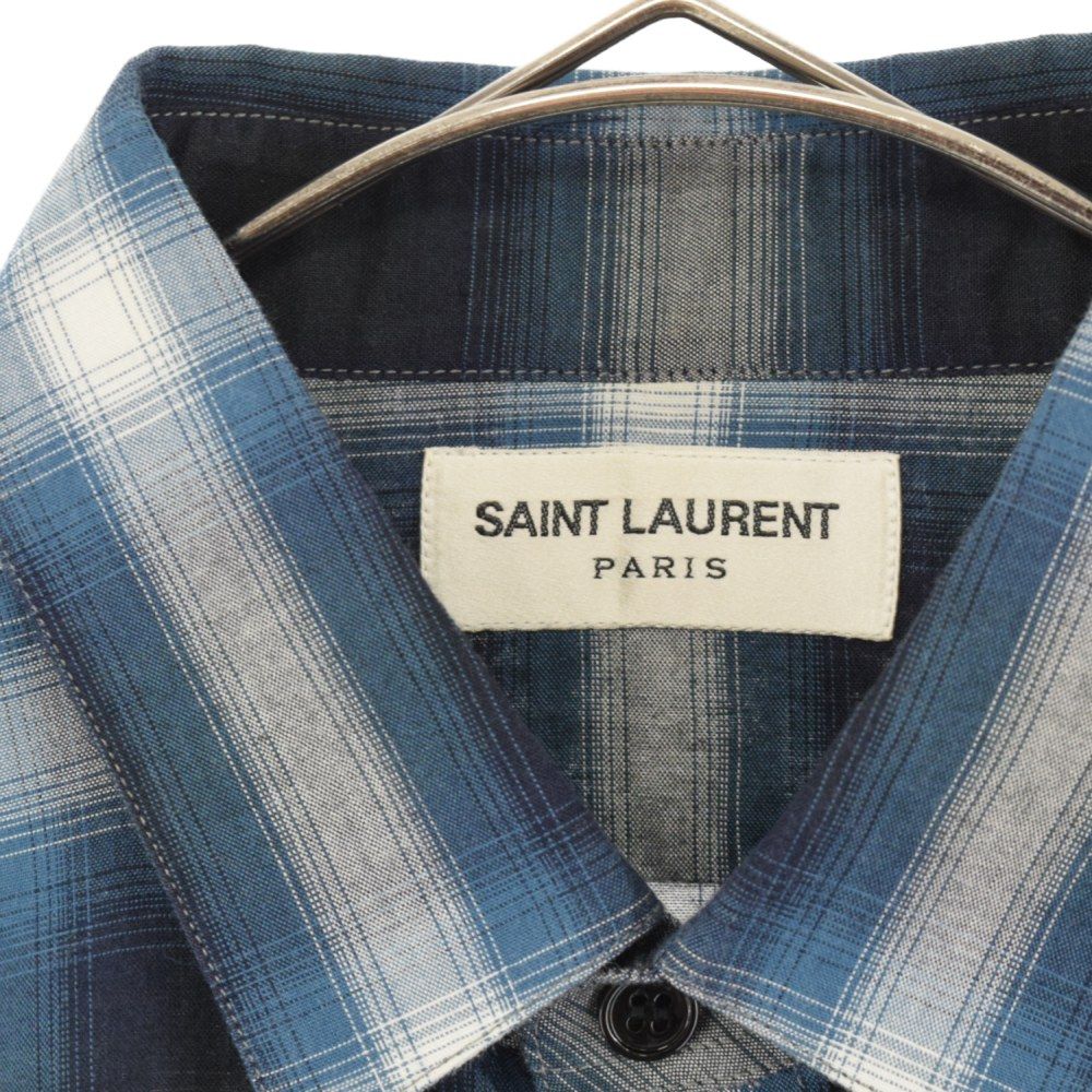 SAINT LAURENT PARIS サンローランパリ 14AW オンブレチェック総柄