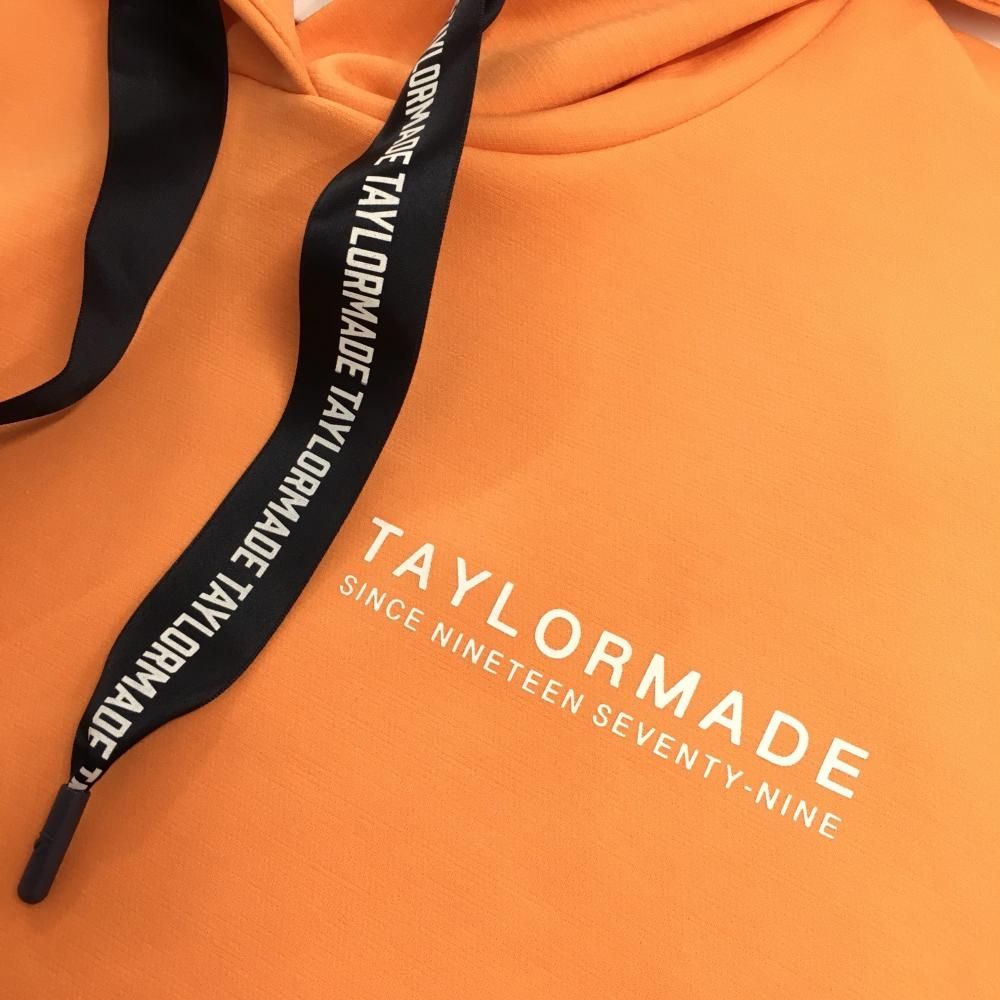 【新品未使用】テーラーメイドフード付きトレーナー Mサイズ 超美品】テーラーメイド フード付トレーナー オレンジ フロント