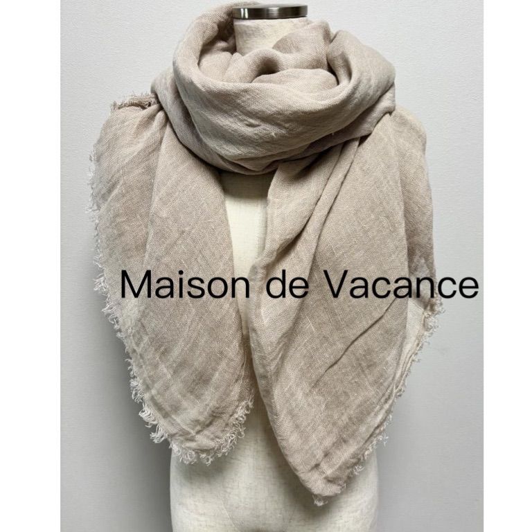 L'Appartement【メゾンドバカンス】Linen Stole ベージュ MAISON DE VACANCES/メゾン ド バカンス】 STOLE（ストール）｜L