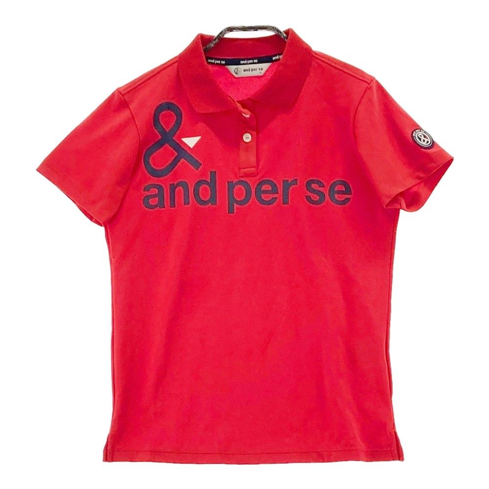サイズ：M AND PER SE アンパスィ 2023年 半袖ポロシャツ  レッド系 [240101061242]# ゴルフウェア レディース ストスト