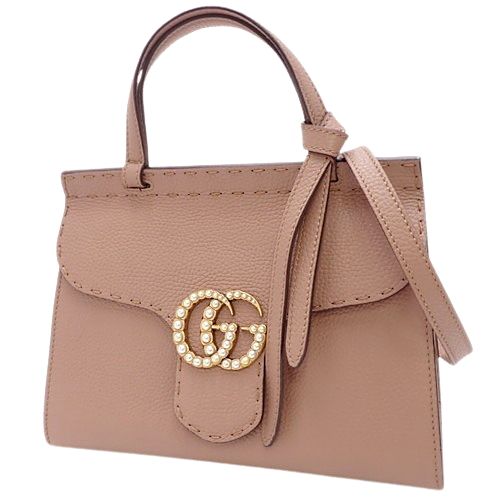 GUCCI(グッチ) GGマーモント トップハンドルバッグ ハンドバッグ 2way 