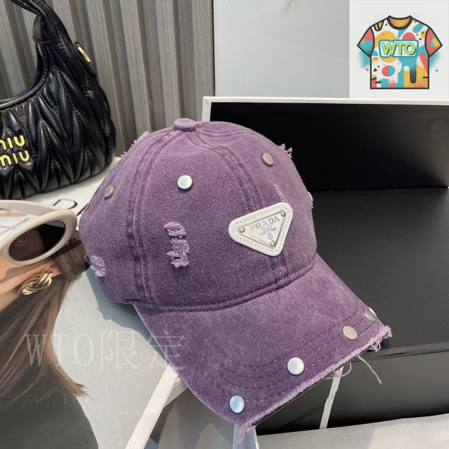 正規品&美品　PRADA ベースボールキャップ S サイズ　現行品 関税負担なし☆PRADA プラダ ベースボールキャップ (PRADA