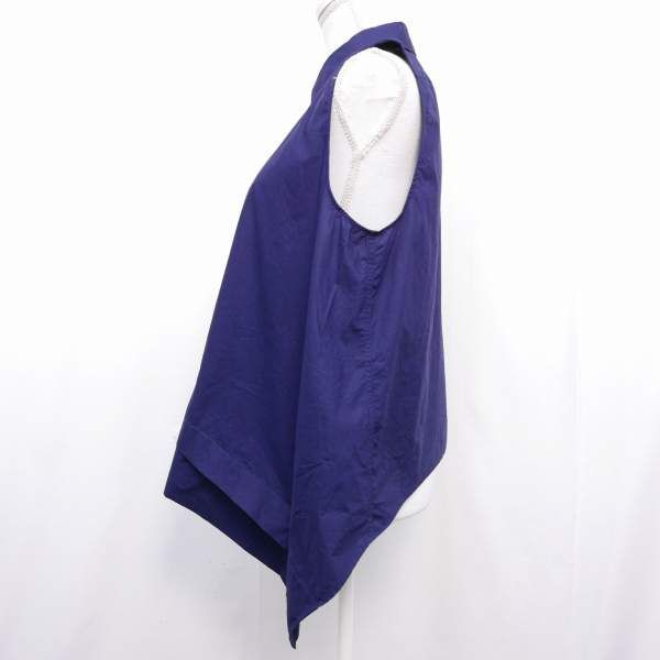 14SS Acne Studios アクネストゥディオズ LATE POPLIN ノースリーブ フレア Aライン シャツ ブラウス NAVY 36 14SS Acne Studios アクネストゥディオズ LATE POPLIN