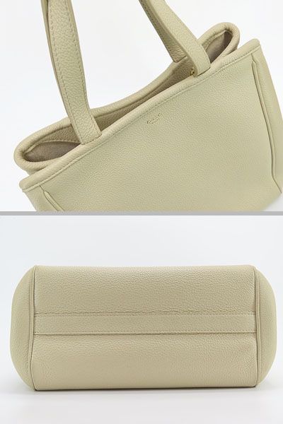 【外美品】セリーヌ　CELINE　スモール フォールドカバ　2WAY ハンドバッグ　トートバッグ　ショルダーバッグ　リネン　ベージュ　 グレインドカーフスキン　194073CR7.03LX