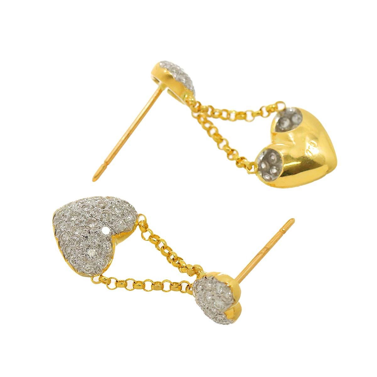 ポンテヴェキオ Ponte Vecchio ダイヤ 1.00ct ハート ピアス K18