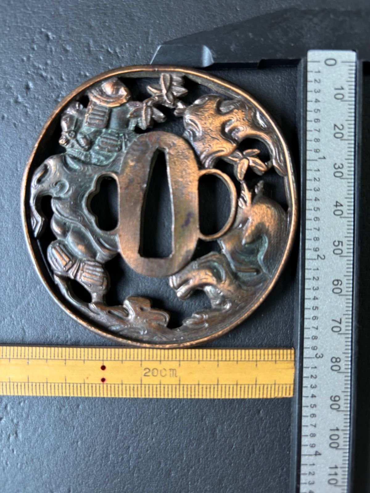 脇差し拵え 保管品 極上 小柄 つなぎ付 脇差 銘 兼舎 附）黒蝋色漆塗鞘