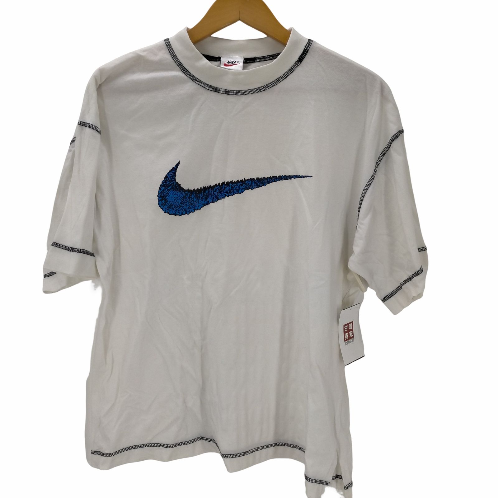 ナイキ NIKE 90S 銀タグ LOCK STITCH BIG SWOOSH PRINTED T-SHIRT メンズ 表記無 