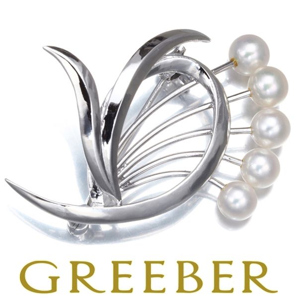 ミキモト ブローチ パール 真珠 5.3-5.7mm シルバー #170577 ミキモト