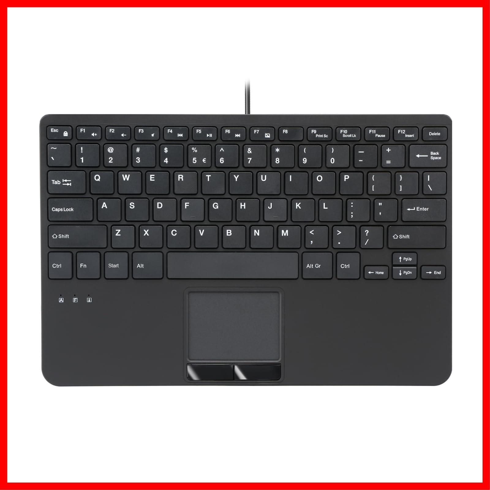 28.4x18.2x2.8cm パンタグラフキー USB ミニ USBハブ2個搭載 有線 タッチパッド付きキーボード PERIBOARD-525US US配列 ペリックス Perixx