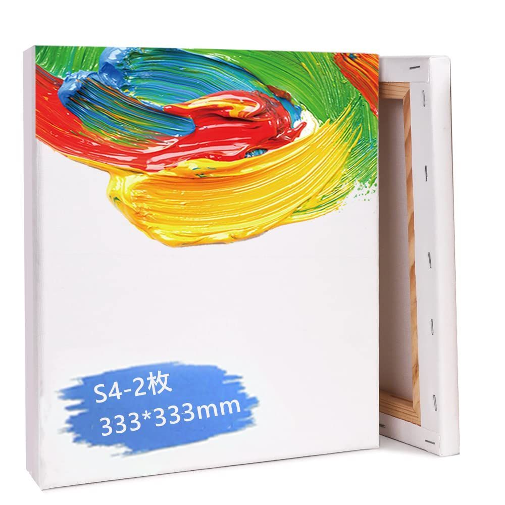 S4-2枚 S4 張りキャンバス キャンバス画材 絵画ボード キャンバス