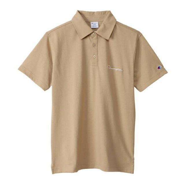 HANES ヘインズ SHORT SLEEVE POL サンドベージュ Lサイズ C3-X361 782 | スポーツ スポーツウエア ウエア 服 衣類 トップス 半袖 ショートスリーブ シャツ ポロシャツ 綿 コットン 素材 カノコ素材 おし