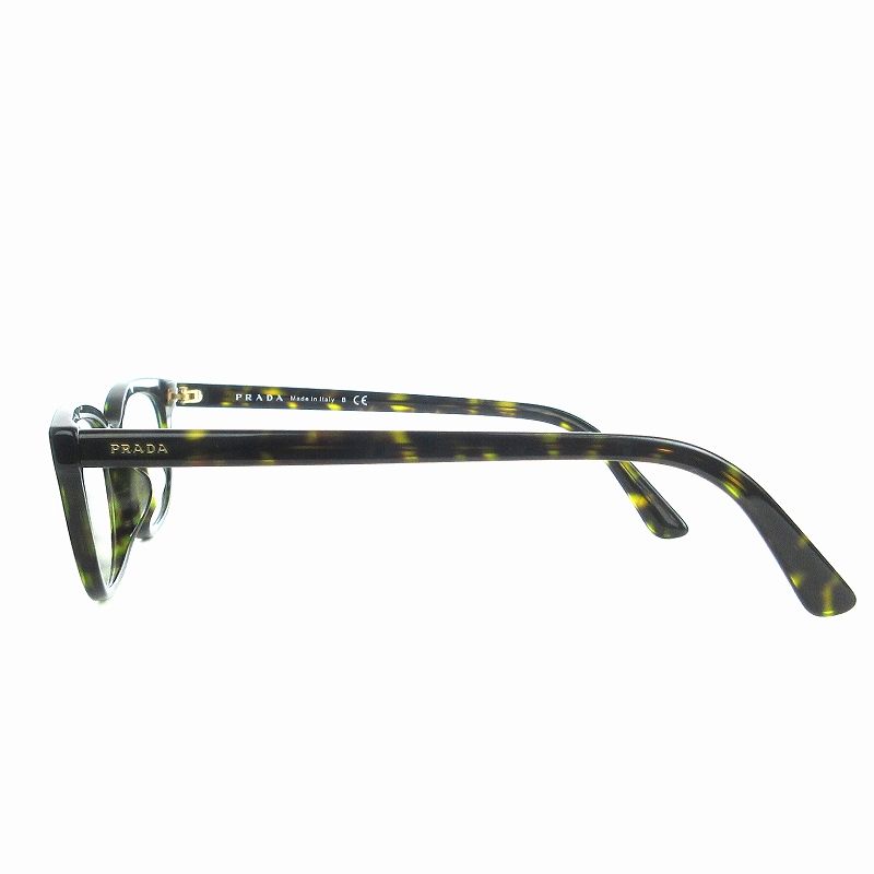 プラダ PRADA めがね 眼鏡 オーバル べっ甲柄 ロゴ VPR 13V-F 茶系 