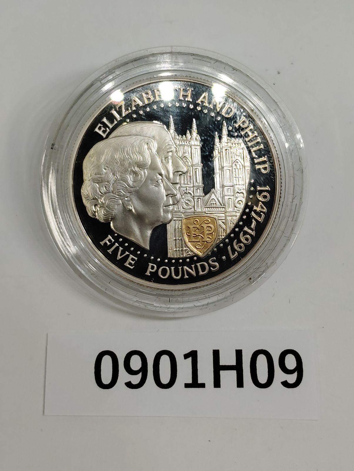 1997 エリザベス女王御成婚50周年 £5 銀貨 NGC PF68UC 買う