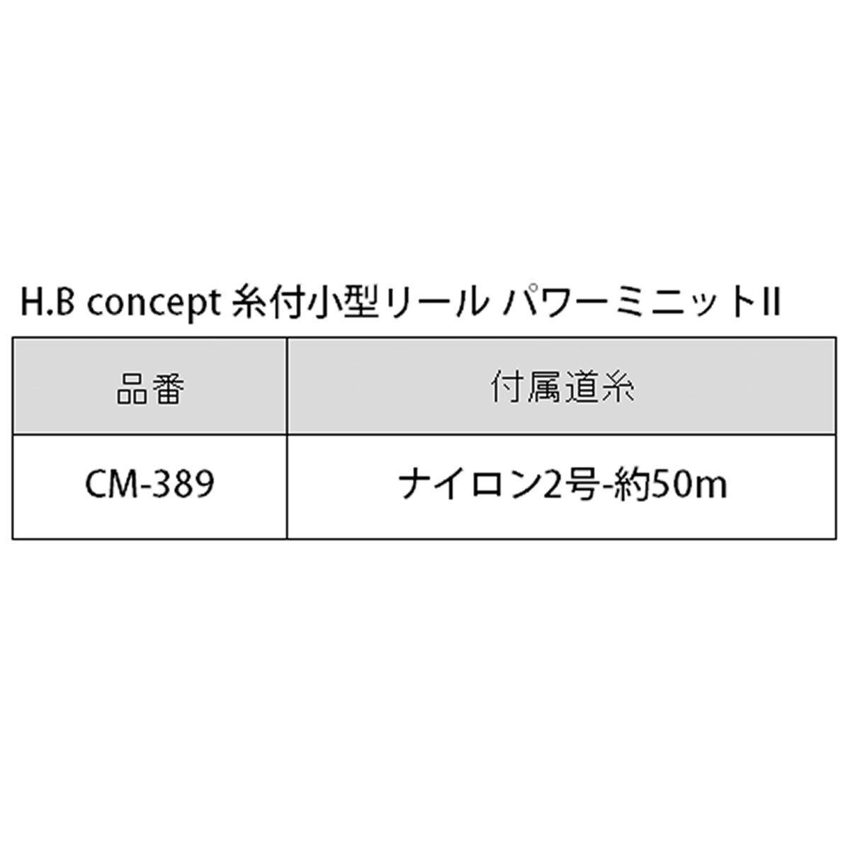 concept 糸付小型リール H.B パワーミニットII TAKAMIYA(タカミヤ)