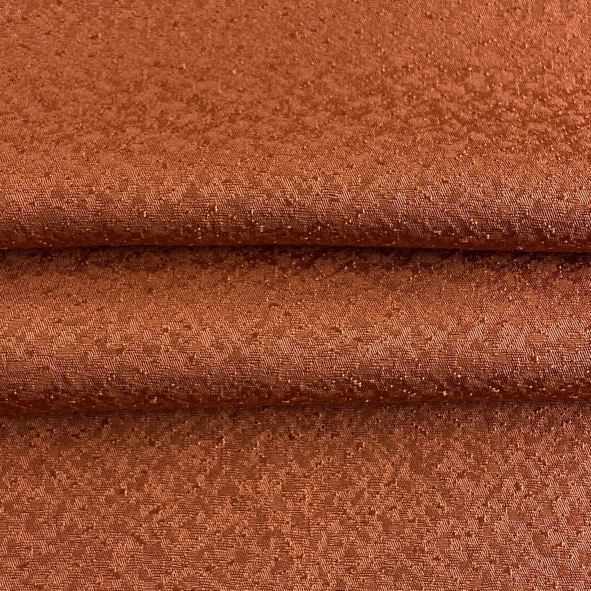 反物 秀品 色無地 地紋 堅牢染 黄土色 正絹 【中古】 反物 秀品 色