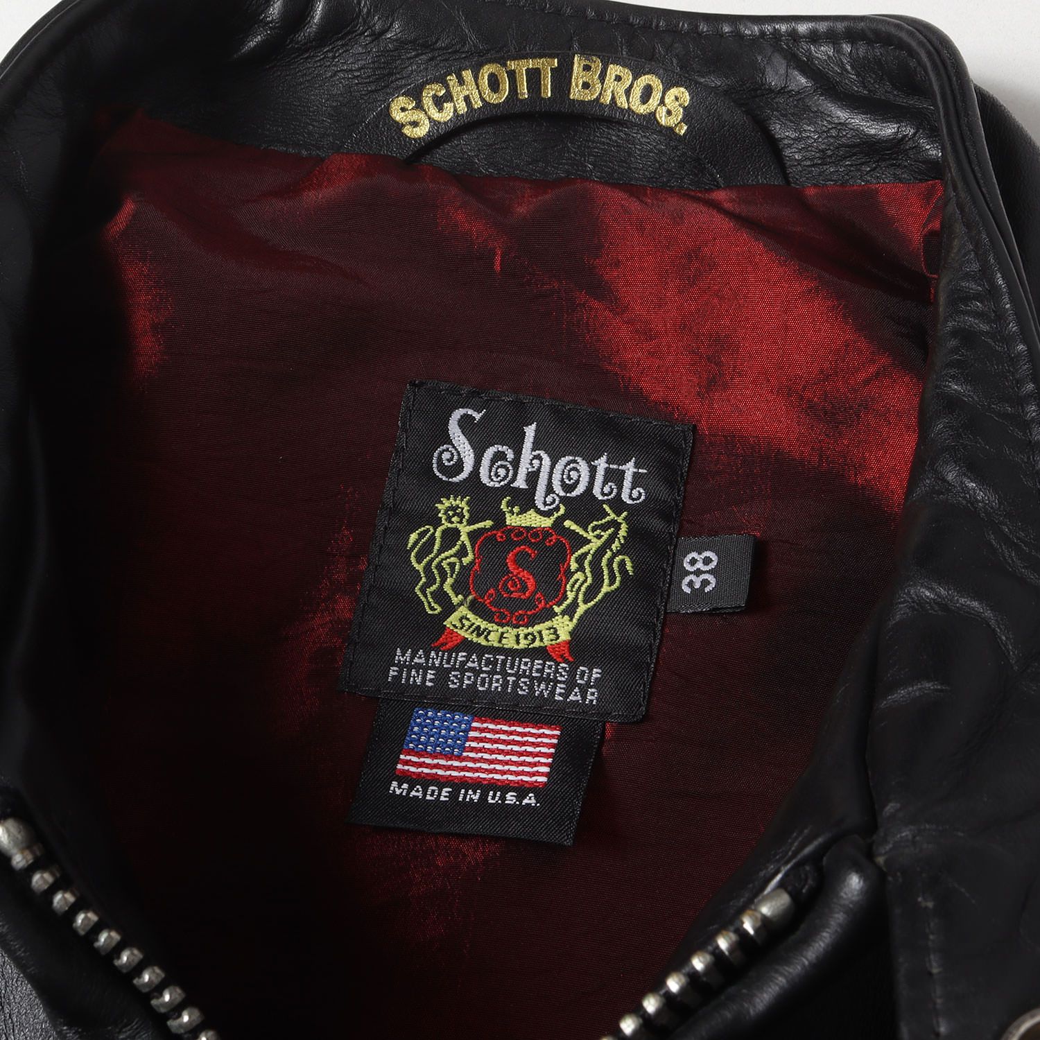 美品 Schott ショット ジャケット サイズ:38 日本限定 レザー シングル