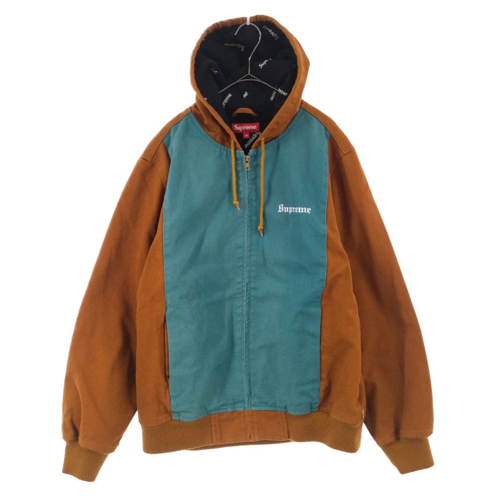 SUPREME (シュプリーム) 17SS 2-Tone Hooded Work Jacket ツートーン ワークジャケット ブラウン/グリーン