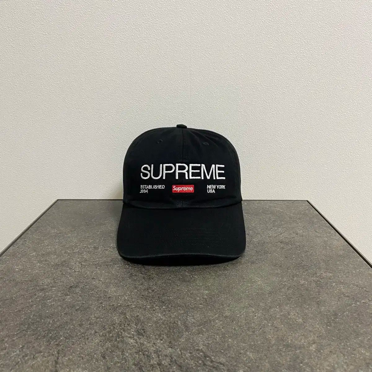 Supreme シュプリーム EST1994 ウォッシュド ブラック ボールキャップ 帽子