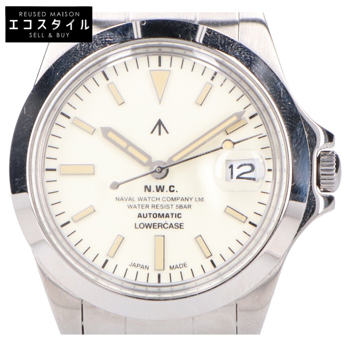 ナバルウォッチ　自動巻 NAVAL WATCH Produced by LOWERCASE ナバルウォッチ 3連メタル