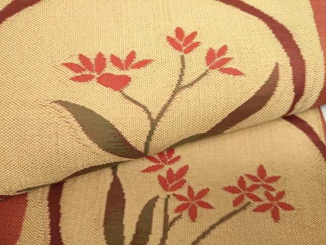 平和屋着物○名門木屋太 今河織物 六通柄袋帯 花丸文