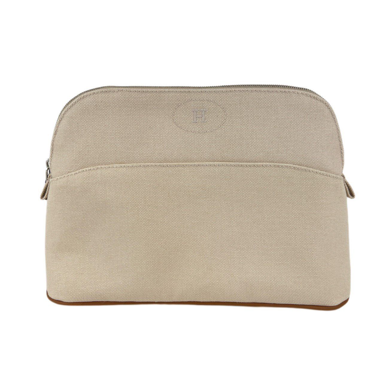 ♥ Hermès エルメス Trousse Bolide moyen ボリードポーチ ミディアム 綿 Natural ナチュラル