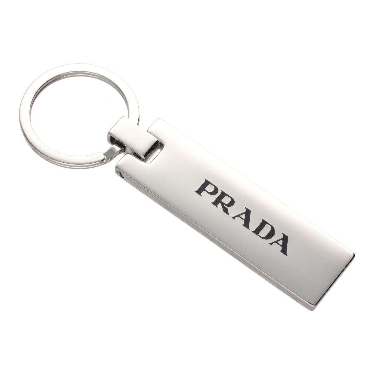 PRADA メタルキーホルダー 1AP255 中古】 PRADA プラダ キーホルダー 1AP255 ロゴ入りプレート