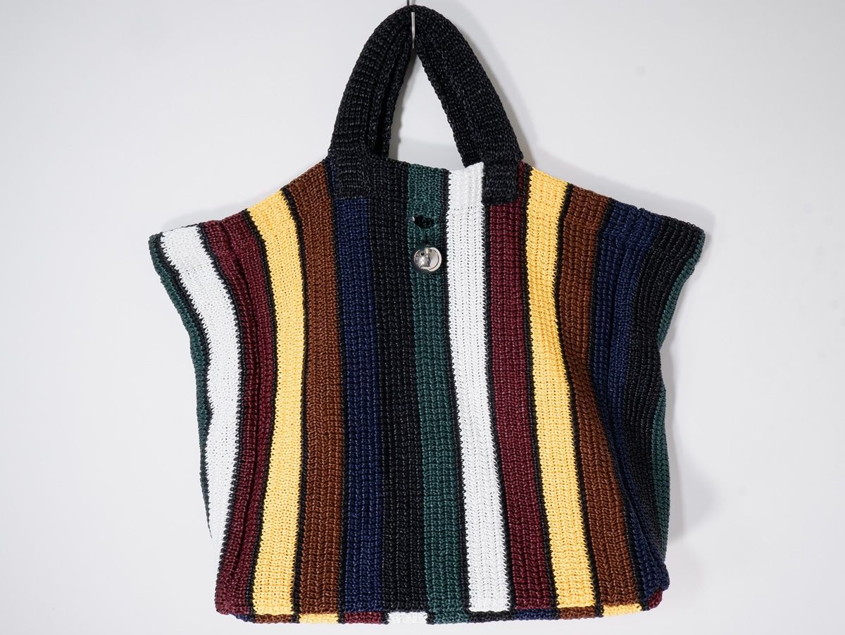 バッグ NKNITンニット 2024SS multi KNIT big bagマルチストライプ