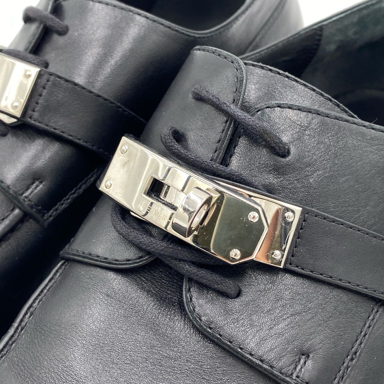 1h21 HERMES エルメス ダービーシューズ ファースト レザー