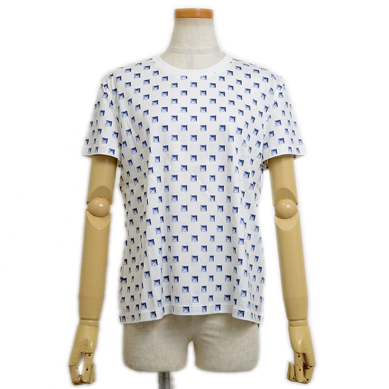 エルメス 半袖Tシャツ クルー メドール コットン ブラン セル #40