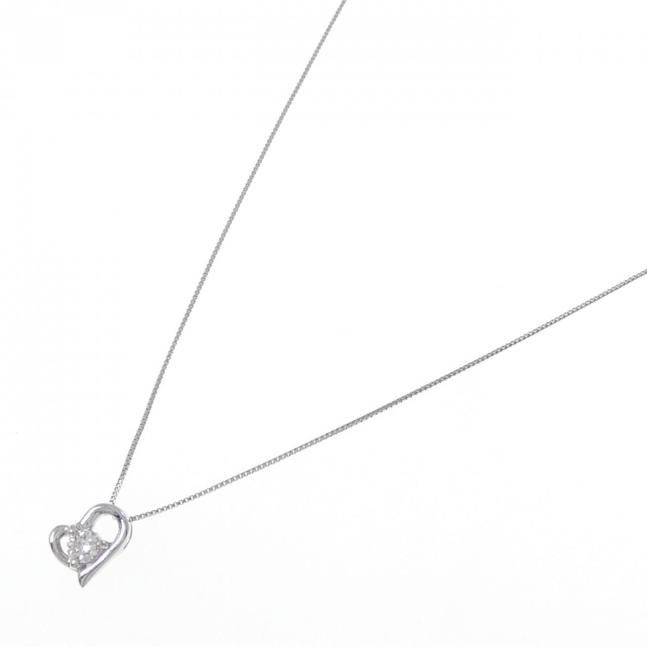 PT900|PT850 ハート ダイヤモンド ネックレス 0.10CT