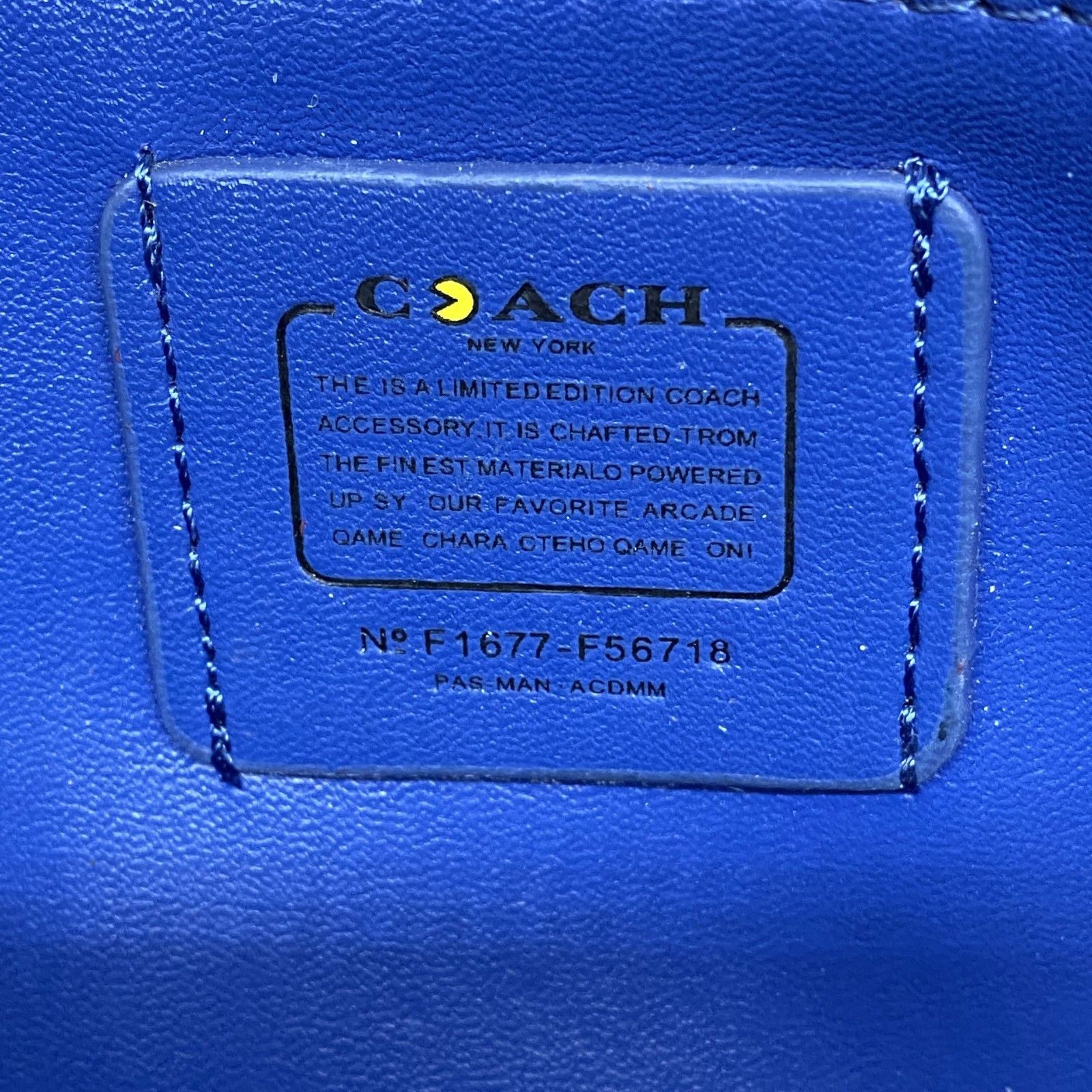 J379　COACH コーチ ×パックマン F56718 アコーディオン ラウンドジップ長財布 シグネチャー柄 ブラウン系 J379 COACH コーチ ×パックマン F56718 アコーディオン ラウンドジップ