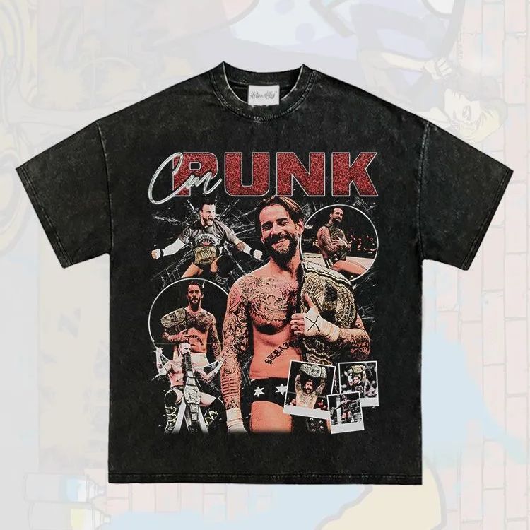 CM パンク WWE CM Punk プロレス ヴィンテージ加工 Tシャツ
