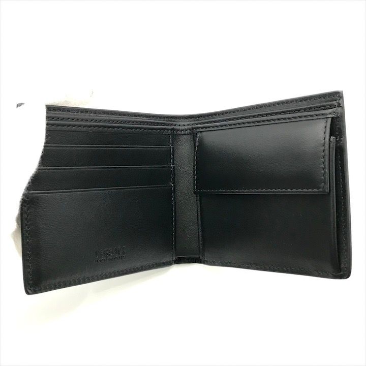美品 VERSACE ヴェルサーチ マルチ メデューサ レザー 二つ折り 財布