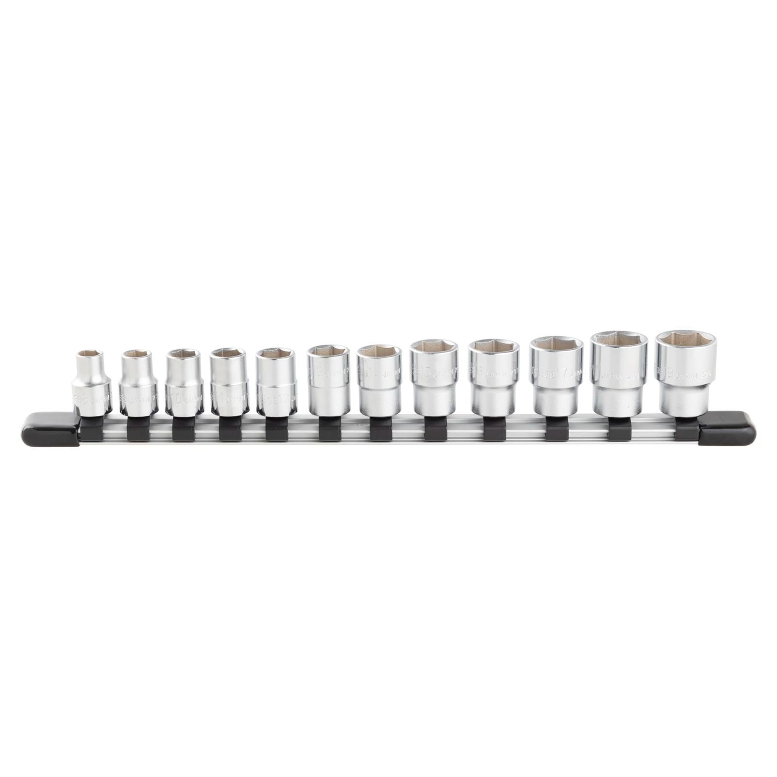 HS312:内容12点 トネ(TONE) ソケットセット(6角・ホルダー付) HS312 差込角9.5mm(3/8＂) 内容12点