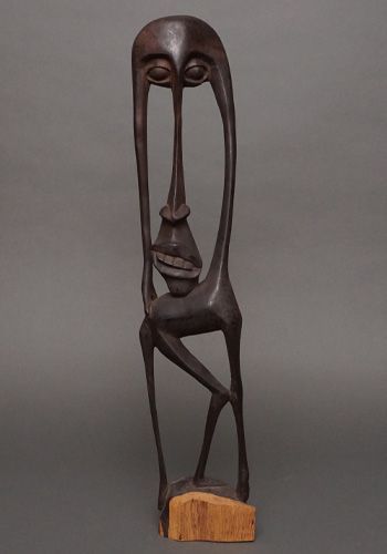 アフリカ タンザニア マコンデ シェタニ 56㎝ 木彫り アフリカンアート 彫刻 黒檀 アフリカンアート アフリカ雑貨 モザンビーク