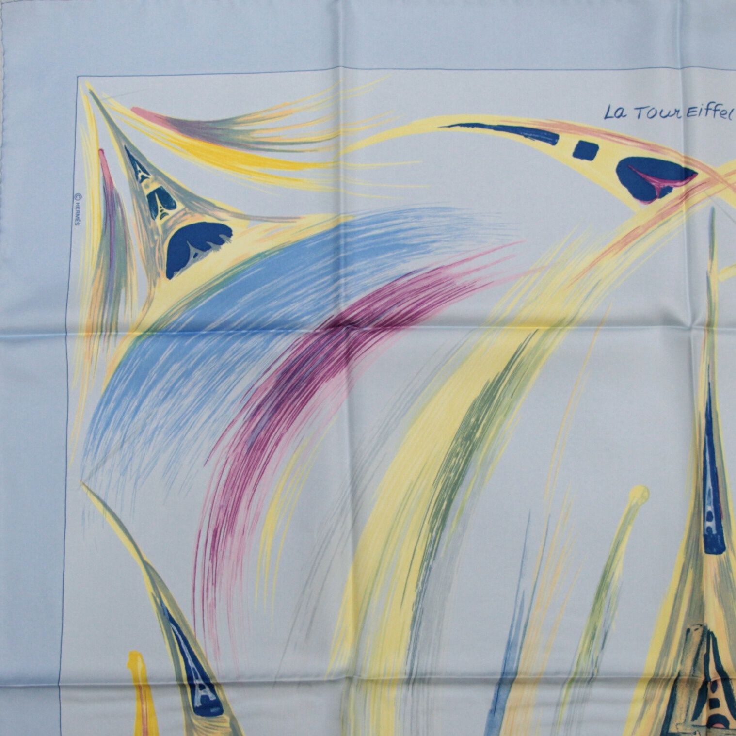 未使用 エルメス HERMES カレ90 大判スカーフ La Tour Eiffel S 