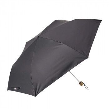 Waterfront ぺん細サンシェイド木手 折りたたみ傘 50cm ブラック S350-1131BK1-B1