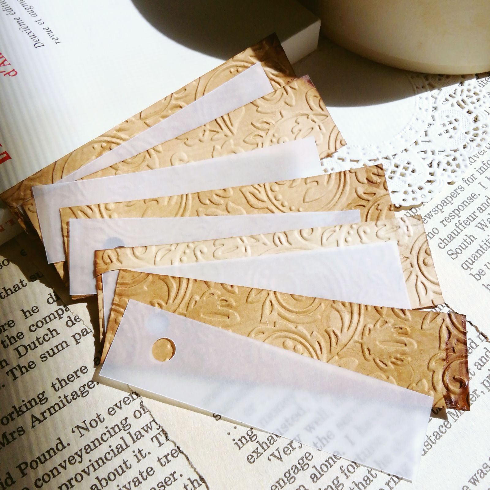 コーヒー染め コラージュ ラッピング タグ セット